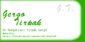 gergo tirpak business card
